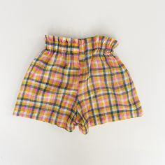 Confetti Check100% hand woven cottonHandmade in small batchesLightweight and airyEupnea Studio Summer Cotton Bloomers With Elastic Waistband, Playful Beach Bloomers, Plaid Cotton Beach Shorts, Cotton Summer Shorts For Summer Outings, Plaid Cotton Shorts For Beach, Plaid Cotton Shorts For The Beach, Cotton Shorts For Summer Outings, Pink Linen Shorts For Summer, Casual Cotton Bloomers For Spring