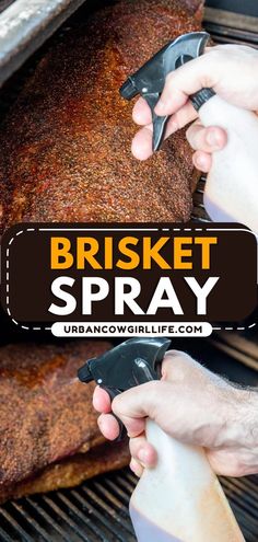 This barbecue brisket spray is used throughout the smoking process to manage bark creation and moisturize the brisket meat. Brisket Marinade, Brisket Meat, Barbecue Brisket, Pellet Smoker Recipes, Beef Barbecue, Mop Sauce, Brisket Recipes Smoked, Beef Brisket Recipes, Urban Cowgirl