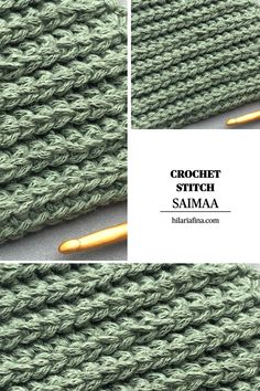 the crochet stitch is being worked on