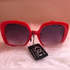 Brand New Red Sunglasses/Shades. These Are Fire Just In Time For The Spring And Summer To Wear Any Outfit. Red Tinted Sunglasses For Party, Chic Red Sunglasses With Uv Protection, Red Square Frame Sunglasses For Party, Chic Red Square Frame Sunglasses, Red Gradient Sunglasses For Beach, Modern Red Plastic Sunglasses, Red Square Frame Sunglasses With Uv Protection, Red Square Frame Sunglasses With Tinted Lenses, Trendy Red Square Frame Sunglasses