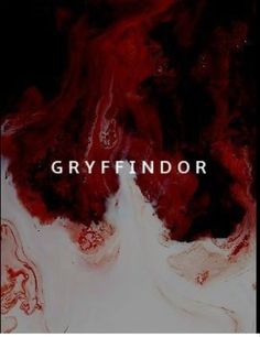 the words greyfindor are overlaid by red and white paint