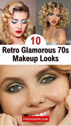 70s Disco Eye Makeup, Studio 54 Hair And Makeup, 80s Makeup Ideas, Disco Style 70s Makeup, Disco Makeup Look, 70s Disco Hair And Makeup, 70s Hair And Makeup 1970s Hairstyles