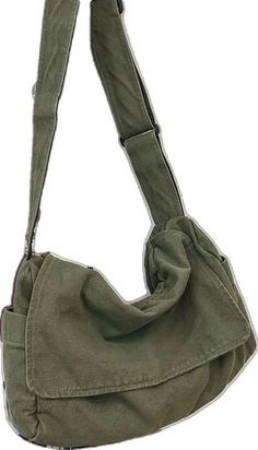 Casual Everyday Khaki Hobo Bag, Trendy Khaki Crossbody Bag, Casual Khaki Hobo Bag For Everyday, Casual Khaki Crossbody Shoulder Bag, Trendy Everyday Khaki Bags, Solid Color Everyday Crossbody Canvas Bag, Casual Khaki Shoulder Bag For Everyday Use, Everyday Solid Color Crossbody Canvas Bag, Casual Everyday Bag With Adjustable Strap