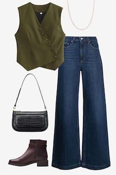 The Best Wide Leg Jeans Outfit Ideas - fitsbylaura💫 Wide Dark Blue Jeans Outfit, Dark Blue Jeans Outfit