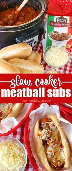 slow cooker meatball subs are the perfect meal for any family to enjoy