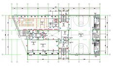 the floor plan for a basketball court