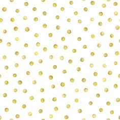 a white background with gold polka dots