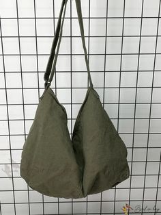 Bird in Bag - Minimalistic Hobo Bag Bird In Bag, Green Bag, Hobo Bag, Polyester Material, Messenger Bag, Crossbody Bag, Swimming, Lingerie, Green