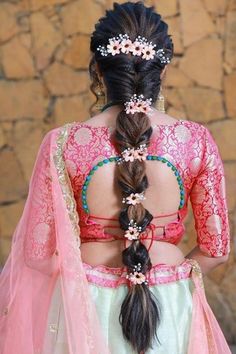 Messy Braided Hairstyles, Simple Bridal Hairstyle, South Indian Wedding Hairstyles, Reception Hairstyles, Bridal Hairstyle Indian Wedding, Traditional Hairstyle