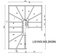 the drawing shows an open door with measurements