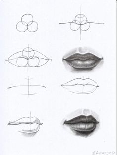 the different types of lips are shown in this drawing