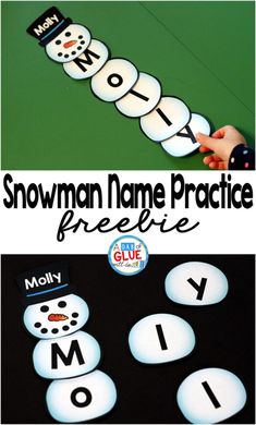 the snowman name practice is perfect for preschoolers to learn how to build their own letters