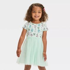 Toddler Girls' Bluey Soft Tulle Dress - 3t : Target Knee Length Tulle Skirt, Mint Green Background, Girls Tulle Dress, Light Mint Green, Soft Tulle, Toddler Girl Outfits, Green Background, Trending Dresses, Dress Romper