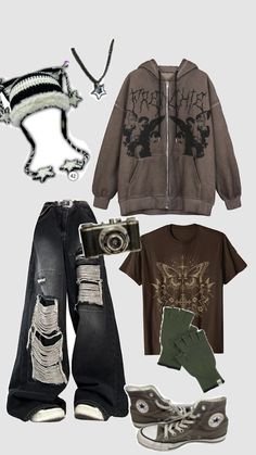 #grunge #outfits Skaterboys Aesthetic Outfit, Rappers Aesthetic Outfits, Outfit For Test Day, Grunge Core Aesthetic Outfits, Grunge Outfits For Cold Weather, Grunge Airport Outfit, Emo Rockstar Outfit, Post Grunge Outfits, Grunge Winter Outfits Masc