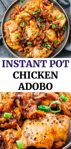 instant pot chicken adobo is an easy and delicious dinner