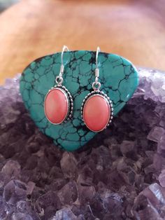 *10x14mm Coral Earring *Sterling Silver *Free Shipping *Handcrafted In USA*Jewelry ship in Gift box *Cabochon may vary in color .Thank You For Your Looking ,And Check Out More Items In My Etsy Shop For More Great Deals, Also We Add More Jewelry To Etsy Shop Regularly https://www.etsy.com/shop/ABQdesign Coral Earring, Silver Handmade Jewelry, Usa Jewelry, Coral Earrings, Sterling Silver Jewelry Handmade, Pink Coral, Sterling Earrings, Handmade Silver, Sterling Silver Earrings