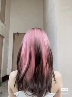 Pink And Black Hair, Shot Hair, Hair Streaks, Dye Ideas, Pastel Hair