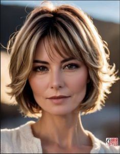 Short Layered Bob Hairstyles For Fine Hair, Layered Bob With Fringe, Short Curly Hairstyles With Bangs, Kort Bob, Haircuts For Medium Length Hair, Tousled Bob, Shaggy Short Hair, Choppy Bob Hairstyles, Hairstyles For Women Over 50