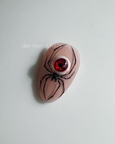 Creepy Nails Scary, Halloween Nails Eyeball, Nail For Halloween, 3d Eyeball Nails, Halloween Abstract Nails, Creepy Nails Acrylic, Horror Movie Acrylic Nails, Edgy Short Nail Designs, Creepy Nails Design