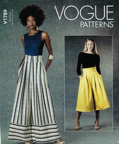 an image of a woman in a striped skirt and black top on the cover of a magazine