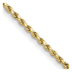 Apparel & Accessories > Jewelry > Necklaces 10k Yellow Gold Width 2 mm Elevate your jewelry collection with our exquisite 10k Yellow Gold Rope Chain Necklace, a testament to premium quality and timeless design. This luxurious 2mm semi-solid diamond-cut rope chain boasts unparalleled craftsmanship, meticulously crafted to ensure not only a stunning aesthetic but also long-lasting wear. The intricate diamond-cut detail catches the light beautifully, creating a subtle sparkle that enhances its eleg Ring Hook, Yellow Jewelry, Rope Chain Necklace, Bow Jewelry, Rose Jewelry, Fine Jewellery Necklace, Black Bow, Link Necklace, Rope Chain