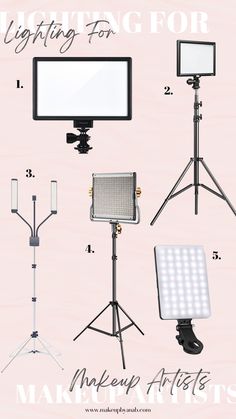 Pro Series: Lighting For Makeup Artists - Makeup by Ana B Simple Makeup Studio Ideas, Makeup Studio Lighting Ideas, Makeup Room Ideas For Salon, Makeup Artist Wall, Business Suite Design, Makeup Artist Lights, Basement Makeup Studio, Makeup Artist Supply List, Makeup Artist Home Studio