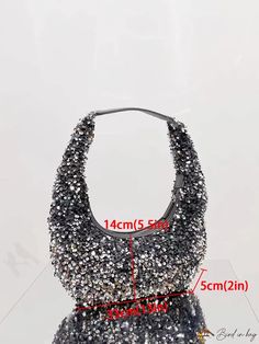 BirdinBag - Sparkling Sequin Evening Bag, Elegant Shoulder Bag, Portable Dinner Clutch Party Satchel Shoulder Bag With Single Handle, Party Shoulder Bag Satchel With Single Handle, Rectangular Large Capacity Hobo Bag For Party, Handheld Hobo Bag With Large Capacity For Parties, Large Capacity Handheld Hobo Bag For Parties, Party Shoulder Bag With Single Handle, Party Bucket Bag With Large Capacity, Party Bucket Shoulder Bag With Large Capacity, Large Capacity Hobo Shoulder Bag For Party