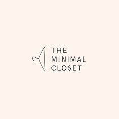 the minimal closet logo is black and white on a light pink background with an airplane