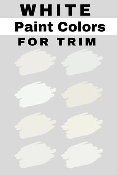 white paint colors for trim on a gray background