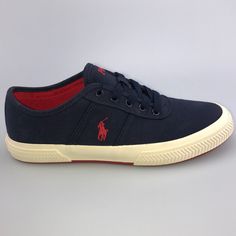 Upper Sole Canvas Rubber Sole Color Navy Blue/Red/Off White Blue Sneakers With Contrast Sole, Classic Blue Sneakers With Textured Sole, Blue Casual Sneakers, Classic Blue Sneakers With Vulcanized Sole, Blue Canvas Shoes With Round Toe, Blue Round Toe Canvas Shoes, Navy Casual Sneakers With Plain Toe, Navy Sneakers With Leather Sole And Round Toe, Classic Blue Plain Toe Sneakers