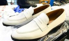 White Moccasins, White Dress Shoes Men, Walking Man, Men Dress Shoes, White Dress Shoes, Handmade Leather Shoes, Christmas Handmade, Shoes Handmade, Leather Moccasins