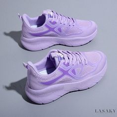 Lasaky - Breathable Couples Sports Shoes in Candy Colors, Lightweight and Comfortable Running Shoes Couples Sports, Sports Couples, Comfortable Running Shoes, Lilac Purple, Rubber Heels, Sports Shoes, Candy Colors, Low Heels, Nike Shoes