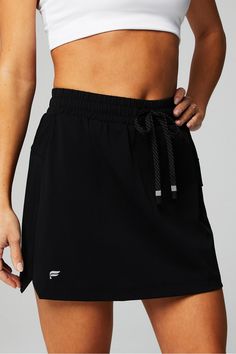 One Cargo Skirt Fabletics black female Activewear >> Womens >> Bottoms >> Skirts One regular External Pockets/Hidden Pockets/Moisture-Wicking/Quick-Dry/UPF Protection Female Activewear, Cargo Skirt, Active Wear For Women, Skirt Length, Quick Dry, Moisture Wicking, The Go, Womens Bottoms, Built In