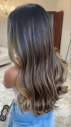 Brown Hair With Hidden Highlights, Light Caramel Highlights On Black Hair, Long Layered Hair Extensions, Blonde Babylights On Dark Hair, Blonde Babylights On Brown Hair, Asian Blonde Highlights, Asian Balayage Hair, Babylights Brunette, Asian Hair Highlights