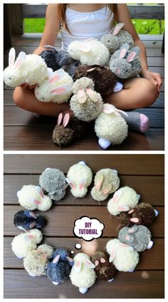 Cute DIY Pom Pom Easter Party Bunnies Craft Tutorials Pom Pom Bunnies, Diy Pom Pom, Easter Bunny Crafts, Pom Pom Crafts, Diy Magazine, Easter Crafts Diy, Cute Diy, Bunny Crafts, Easter Crafts For Kids