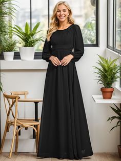 Black Bridesmaid Gowns #style_ES0106BBK Bridesmaids Dresses Long Sleeve, Bridesmaids Dresses Long, Dark Purple Bridesmaid Dresses, Black Bridesmaids Dresses, Black Wedding Guest Dresses, Black Bridesmaid Dress, Dark Green Bridesmaid Dress, Burgundy Evening Dress, Winter Bridesmaid Dresses