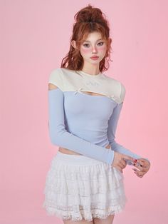 This price is for a top only, others are not included. SizeXSSMShoulders333435Bust667074Sleeve Length575859Full Length444546 Ballet Girls, Pleated Shorts, Knitted Top, Short Tops, Cream Color, Apricot, Knit Top, Color Block, Cream