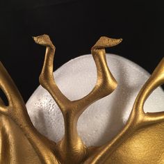 "Gold leather mask for Goddess or God costume. ORDER ANY COLOR For Halloween, Masquerade Ball, Mardi Gras, Carnival, Festivals, Renaissance Faire, Cosplay, Comicon, or Parade. Be King Triton! ♦ COMFORTABLE & ADJUSTABLE ♦ Secured with ties for adjustability, supple leather is formed to facial contours. SHOWN IN GLOSSY (Matte available by request.) ORDER ANY COLOR ♦ Match your costume, Free! -- Professionally airbrushed & hand-painted. -- Scroll to end of listing for links to other colors Fantasy Gold Costume Accessories For Cosplay, Gold Costume Accessories For Cosplay Events, Fantasy Gold Masks And Prosthetics For Halloween, Gold Fantasy Masks And Prosthetics For Theater, Gold Fantasy Theater Mask, God Costume, Comicon Cosplay, New Years Eve Ball, Demi God