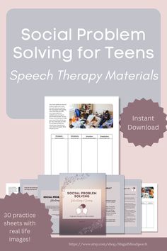 Help your high school student learn how to solve social problem solving scenarios, by determining the problem, identifying emotions, making predictions, and finding solutions using these 30 practice cards with real life images! Online Speech Therapy Activities, Receptive Language Activities Preschool, Social Language Speech Therapy, Problem Solving Scenarios, High School Speech, Social Problem Solving, Receptive Language Activities, Identifying Emotions, Language Activities Preschool