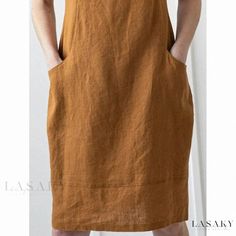 Lasaky - Vintage Solid Color Cotton and Linen Base Long/Short Sleeve Dress Casual Shift Mini Dress, Casual Mini Dress In Sheath Style, Casual Sheath Mini Dress, Mark Vintage, Cotton Linen Dresses, Linen Midi Dress, Linen Maxi Dress, Cotton Midi Dress, Midi Short Sleeve Dress