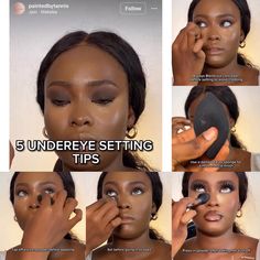 Eye Makeup Tutorial Dark Skin, Dark Skin Makeup Tutorial Black Women, Brown Girl Makeup Products, Beginner Makeup Tutorial Black Women Dark Skin, Face Makeup Guide, Concelear Tips Makeup Tricks Black Women, Flawless Face Makeup, Makeup Tips Foundation, Learn Makeup