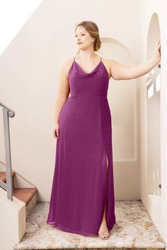 Aspen Dress Elegant Flowy Dresses With Side Slits, Flowy V-neck Halter Dress In Elegant Style, Elegant Flowy Halter V-neck Dress, Elegant Fitted Chiffon Dress With Halter Neck, Elegant Fitted Chiffon Halter Neck Dress, Elegant Fitted Halter Neck Chiffon Dress, Neck Halter Dress, Bridesmaid Dress Sizes, Custom Size Dresses