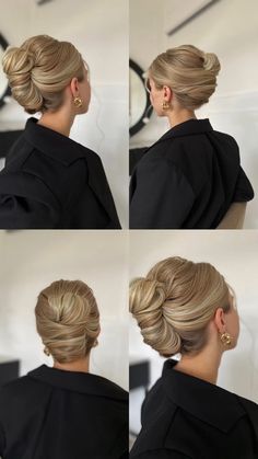 Средний пучок Clean Updo, Bride Hairstyles Updo, Wedding Hairstyles Bridesmaid, Guest Hair, Bridesmaid Hair Makeup, Peinados Recogidos, Fancy Hairstyles, Hair Inspo Color