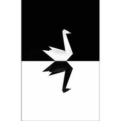 a black and white poster with an image of a bird