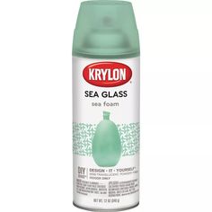 krylon sea glass spray paint in green, on white background with clipping