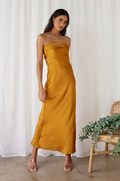 Gold Satin Dress, Yellow Long Dress, Lilly Pulitzer Maxi Dress, Gold Maxi Dress, Rose Maxi Dress, Gold Bridesmaid Dresses, Yellow Bridesmaid Dresses, Open Back Maxi Dress, Paisley Maxi Dress