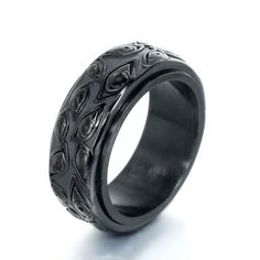 Vintage God Eye Spinner Ring Stainless Steel Black Eye Spinning Ring Size 7-13 Product Description Size available: 7,8,9,10,11,12,13 Packing Included: 1 ring  Come with a free gift jewelry bag. Payment We appreciate your prompt payment and look forward to your business in the future.  Shipping All our items will be shipped to buyer's Ebay address, please confirm your address before you bid. Normally we will ship your order in 5-10 days. Packages will take about 2-3 weeks to arrived after we shipped. Feedback Please let us know before leaving any negative feedback. Please give us the opportunity to resolve any problems and we will try our best to satisfy your needs. Your feedback is very important for us, Positive Feedback and 5 Stars is highly appreciated. Many Thanks!! Gothic Black Stainless Steel Rings, Black Stainless Steel Rings For Gift, Black Stainless Steel Engraved Ring As Gift, Black Stainless Steel Engraved Ring For Gift, Black Stainless Steel Ring Jewelry, Black Adjustable Engraved Promise Ring, Black Stainless Steel Open Ring, Adjustable Engraved Black Ring, Handmade Adjustable Black Engraved Ring