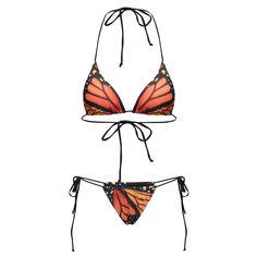 butterfly print bikini set boogzel clothing Adjustable Orange Swimwear For Pool, Adjustable Triangle Swimwear For Pool, Adjustable T-back Swimwear For Festivals, Beachwear Swimwear With String Tie For Festival, Adjustable Multicolor Swimwear For Party, Adjustable Multicolor Party Swimwear, Adjustable String Tie Swimwear For Swimming, Orange Adjustable Triangle Top Swimwear, Adjustable String Swimwear For Summer