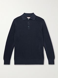 Few brands embody timeless sophistication quite like Brunello Cucinelli. Designed to layer comfortably over a tee, this ribbed polo shirt has been made in Italy from pure cotton that undergoes an intricate process to ensure each fibre is extremely soft and lightweight, making this style perfect to wear year-round. Small to size. See Size & Fit notes. Classic Blue Tops With Ribbed Collar, Classic Blue Top With Ribbed Collar, Classic Ribbed Tops For Business Casual, Classic Navy Tops With Ribbed Cuffs, Classic Ribbed Cotton Polo Shirt, Classic Business Casual Tops With Ribbed Cuffs, Navy Ribbed Collar Top For Work, Classic Tops With Ribbed Cuffs For Business Casual, Navy Tops With Ribbed Collar For Work