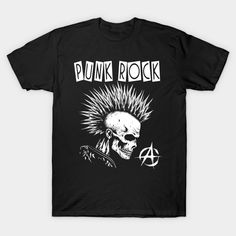 Punk Rock design perfect for any Punk Rockers out there who love punk Music and the Punk genre, or for anyone going to see a Punk band at a punk rock concert or festival. -- Choose from our vast selection of Crewneck and V-Neck T-Shirts to match with your favorite design to make the perfect graphic T-Shirt. Pick your favorite: Classic, Boxy, Tri-Blend, V-Neck, or Premium. Customize your color! For men and women. Alternative Skull Graphic Print T-shirt, Rock Style T-shirt With Band Logo For Music Festivals, Halloween Rocker T-shirt For Concerts, Rocker Short Sleeve T-shirt For Streetwear, Edgy Skull Graphic Print T-shirt, Punk Style T-shirt With Screen Print For Alternative Fashion, Punk Black T-shirt For Biker Events, Edgy Halloween T-shirt For Alternative Fashion, Grunge Graffiti Print Fan T-shirt